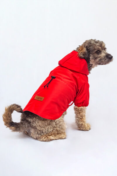 Parka impermeable roja