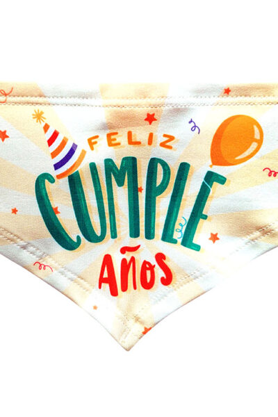 Bandana cumpleaños amarilla