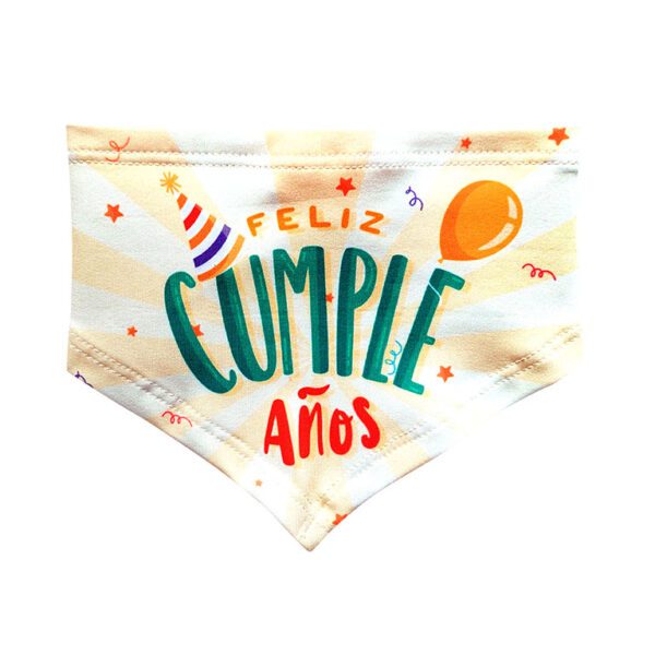 Bandana cumpleaños amarilla