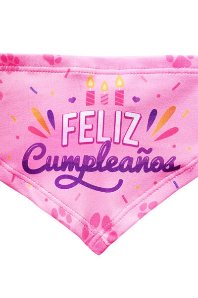 Bandana cumpleaños rosada