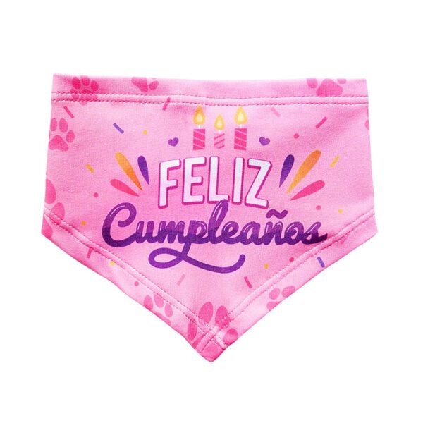 Bandana cumpleaños rosada