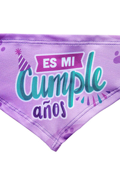 Bandana cumpleaños morada