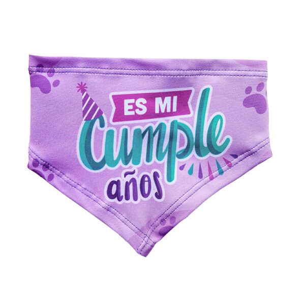 Bandana cumpleaños morada